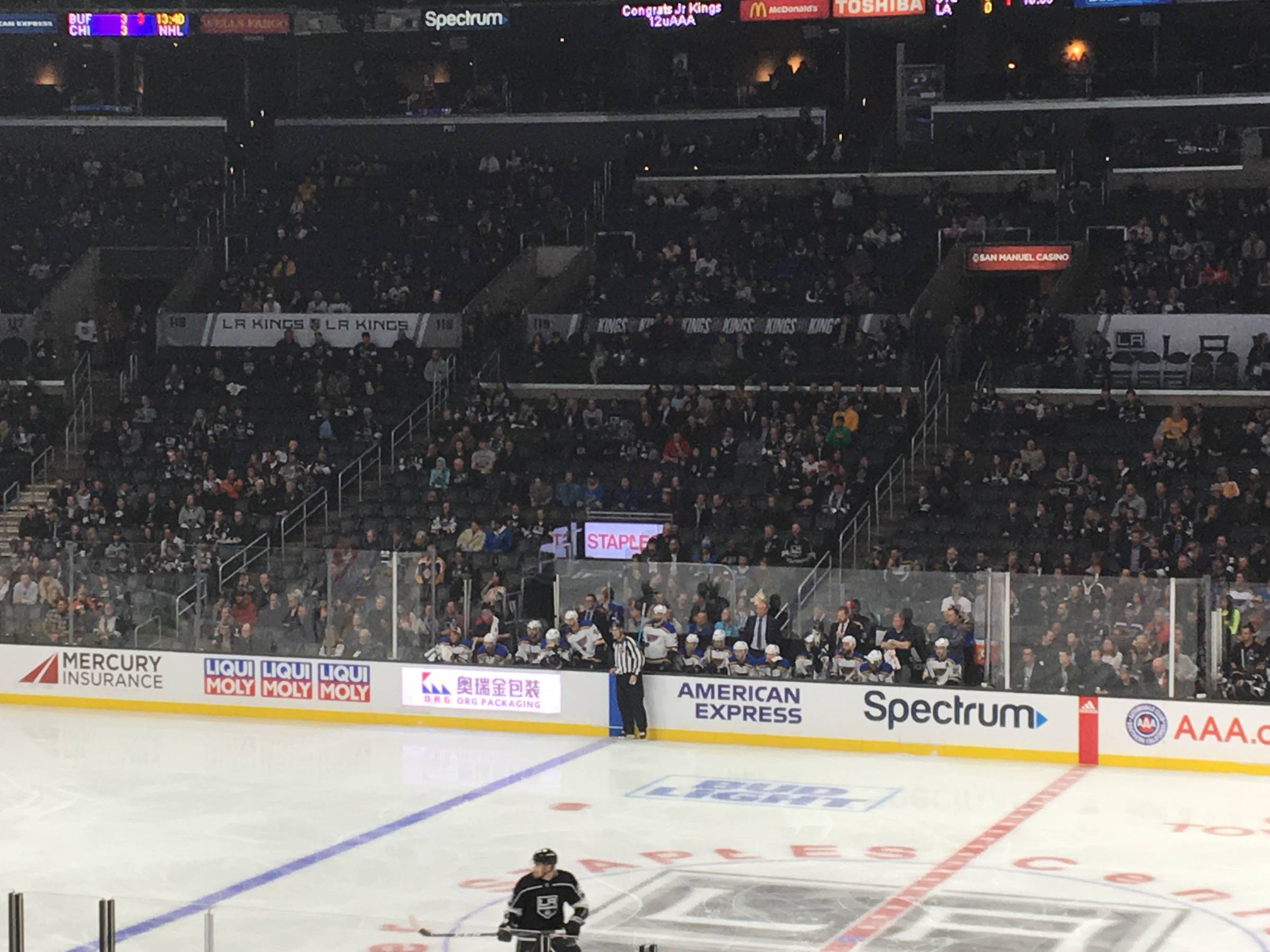 Visitor Bench at Staples Center